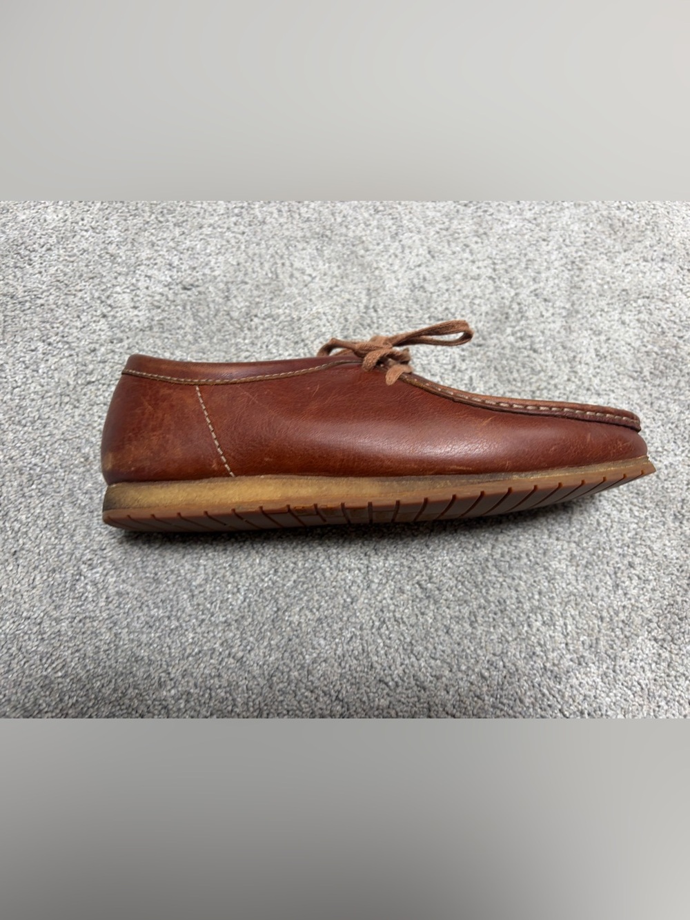 Clarks Men's Wallabee-Shacre II Run Leather Moc Toe Lace Up Shoes - Picture 6 of 8